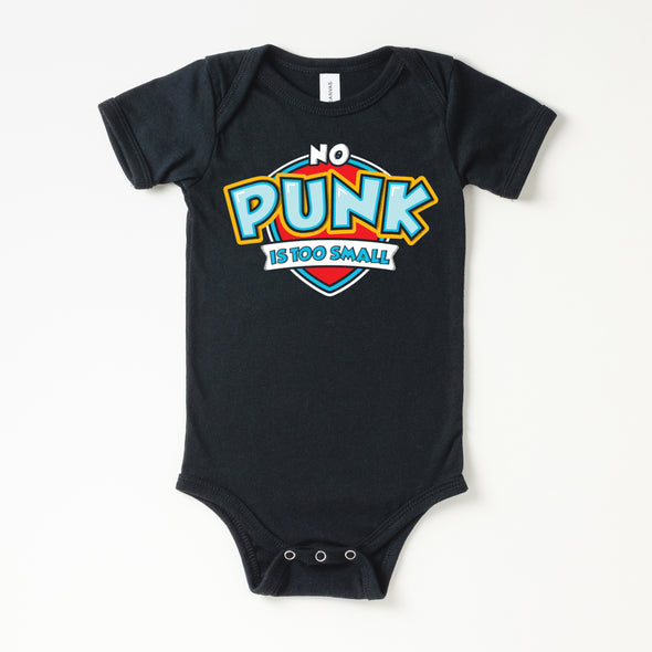 No Punk Is Too Small Baby Onesie