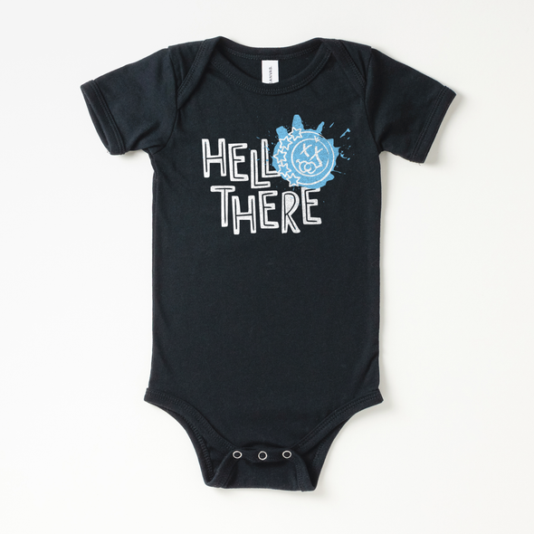 Hello There Blue Baby Onesie - All The Small Tees