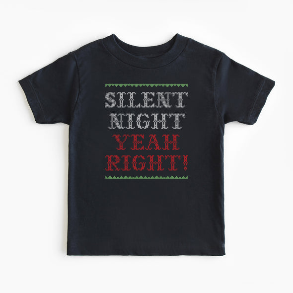 Silent Night, Yeah Right! Toddler Tee - All The Small Tees