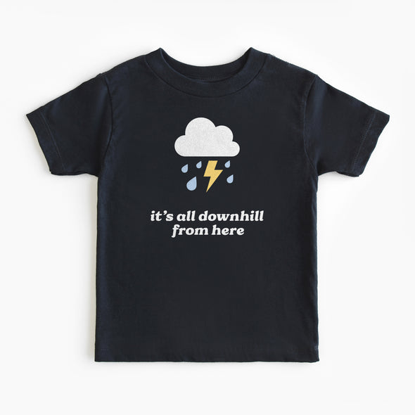 All Downhill From Here Toddler Tee - All The Small Tees