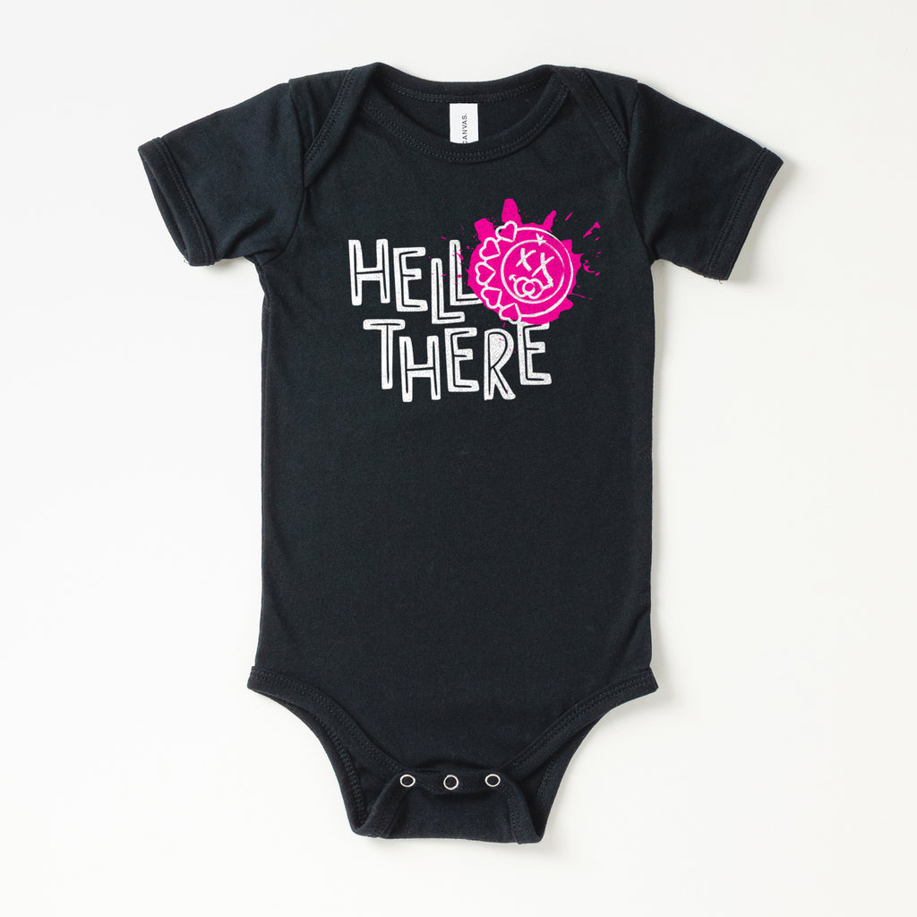 Hello There Pink Baby Onesie