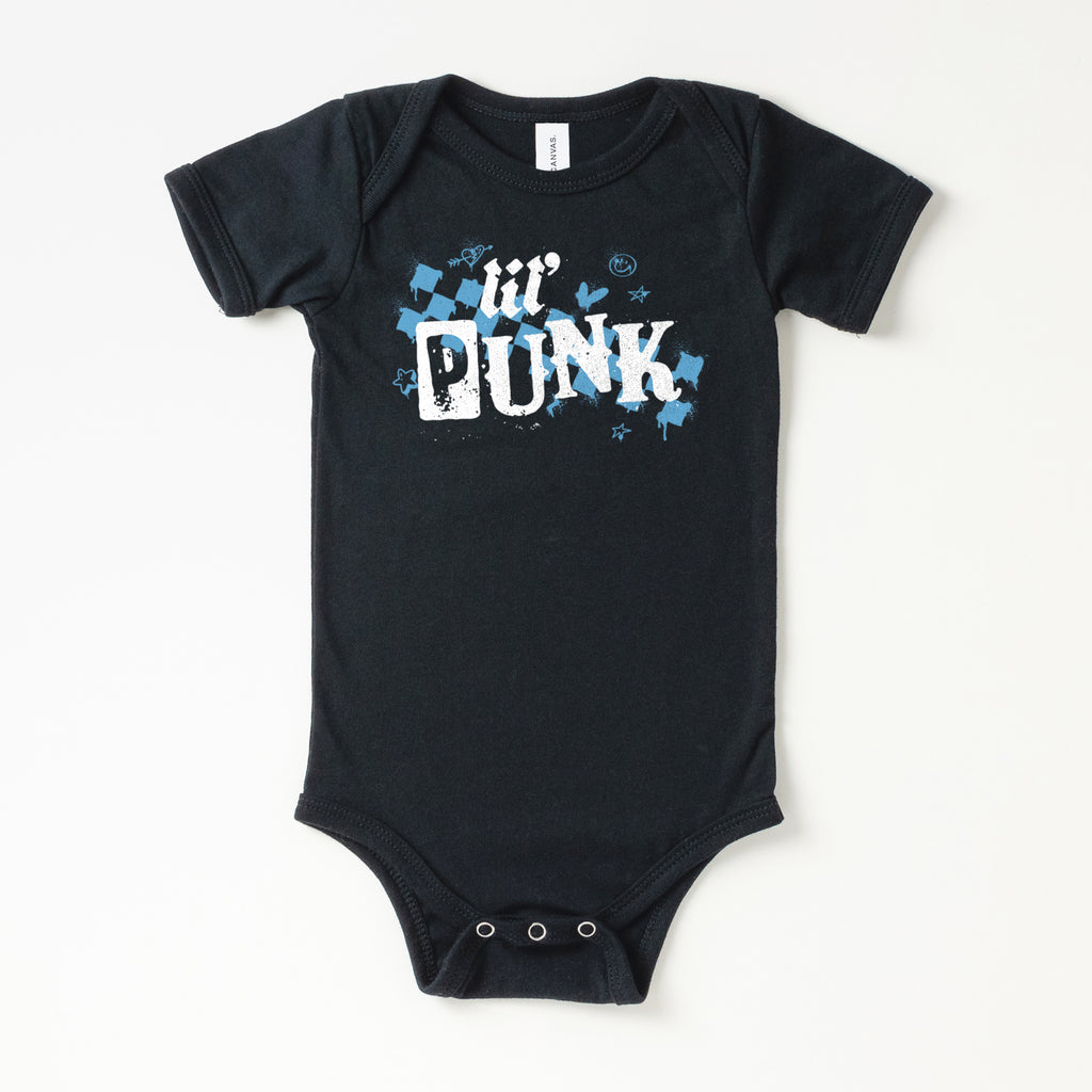 Lil' Punk Blue Baby Onesie